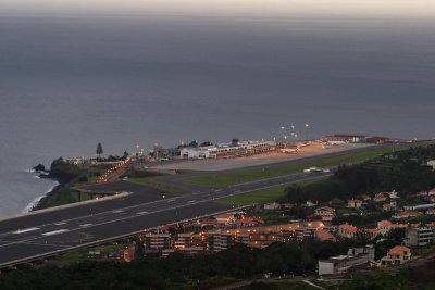 Airport Funchal seen from Pico de Facho