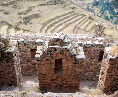 Pisac-Inca house-note the trapezoidal shaped windows