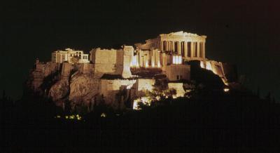 t17s106_Parthenon at Night, Athens, Greese, Oct 1985.jpg