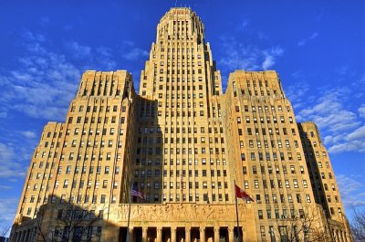 City Hall In The Late Autumn Sky