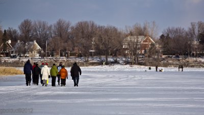 Marcheurs sur glace