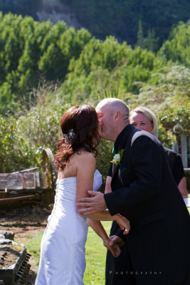 The first kiss as Husband and Wife
