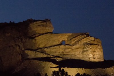 Crazy Horse Memorial at Night