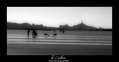 Bank Holiday Walkers at St.Ouens