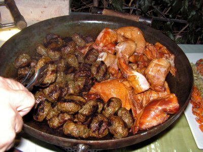 The Food - Kebabs and smoked chicken's leg.jpg