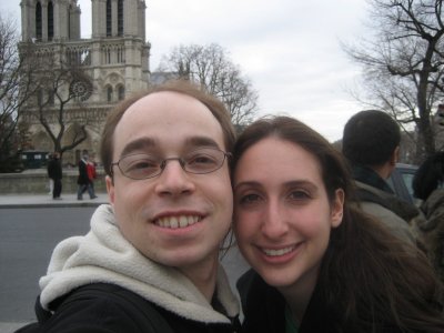 me, Francine in front of Notre Dame