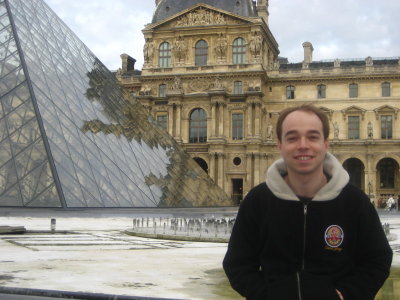 me in front of the Louvre