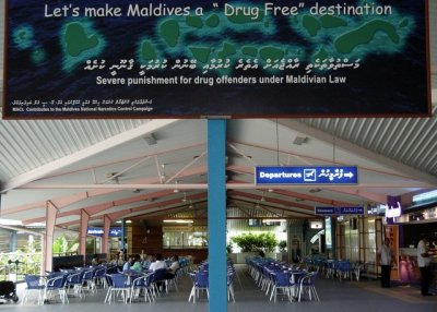 Translation: Don't come to Maldives with your joints again