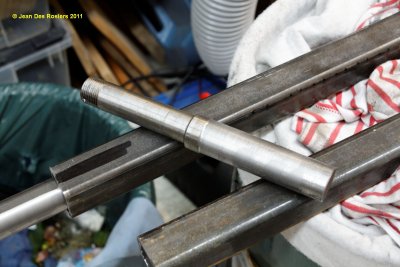 001 Axle machined to fit square tubing