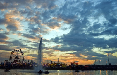 Dramitic Sky over Midway at Georgia National Fair