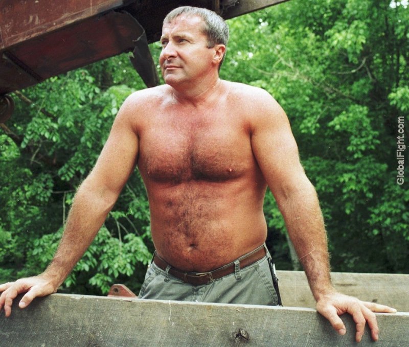 lumberjack no shirt timber mill man working sweaty.jpg