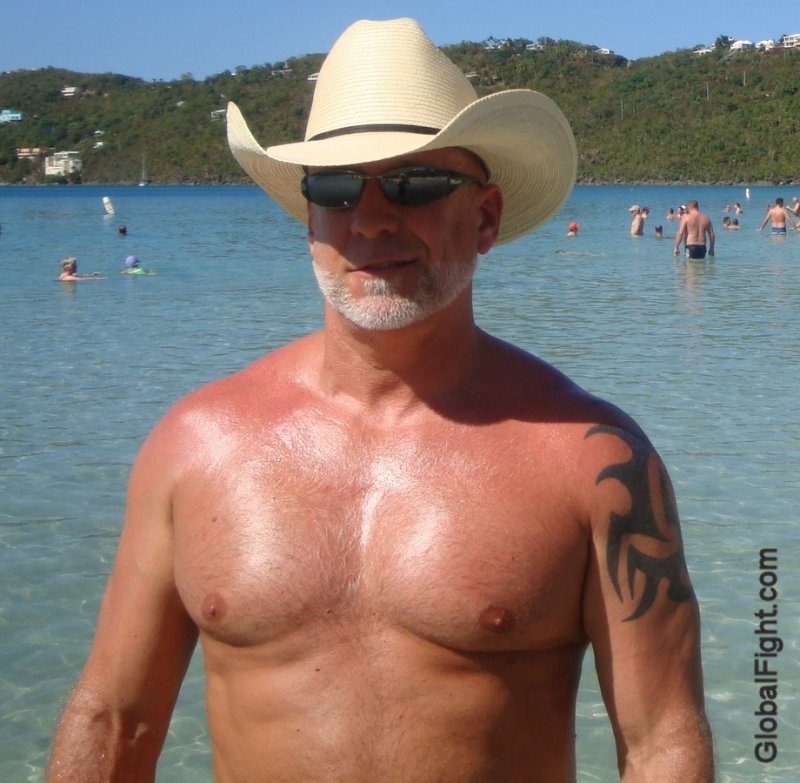 Austin Gay Texas Cowboy shirtless sweaty daddy bear seeking buds.jpg