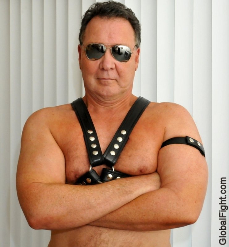 trucker daddy bear leather man harness hairychest crossed arms.jpg