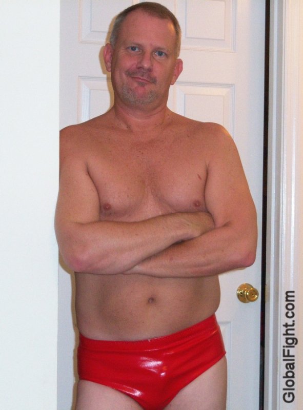 pro wrestler red trunks resting olderman.jpg