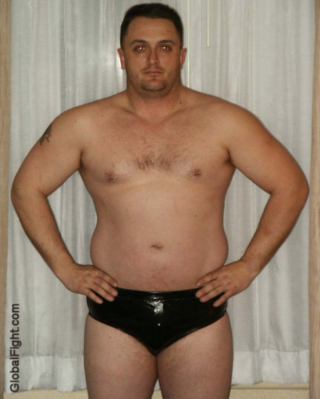 heavyset wrestler wearing leather trunks pictures.jpg