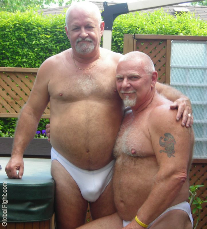 underwear bear couple poolside backyard shirtless.jpg