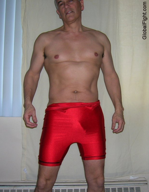 middleaged hot wrestler man silverdaddie wearing spandex shorts.jpg