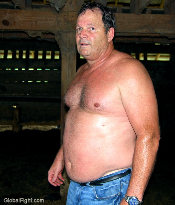 shirtless sweaty rancher daddy barn pics.jpg