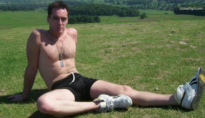 manly men photographed outside running jogging stretching.jpg