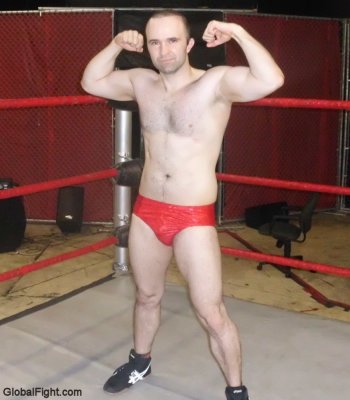 pro wrestling show leather trunks flexing boy.jpg