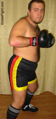 a very hairy boxer bears boxing workout pics.jpg