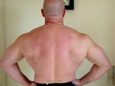 big hairy back muscledaddy flexing lats gym photos.jpg