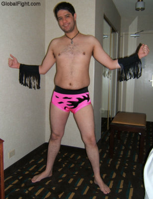 pro wrestler posing shirtless hotel room gear fetish.jpg