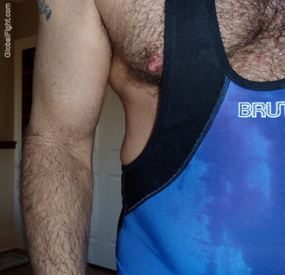 big hairy nipples man wearing sweaty wrestling singlet.jpg