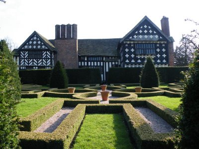 Knot garden and rear view of hall