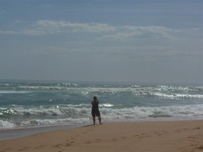 Marianne on Gibson's beach, Port Campbell National Park