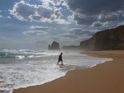 Marianne on Gibson's beach, Port Campbell National Park