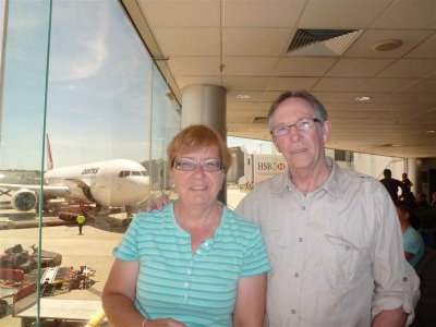 Marianne and John at Melbourne Airport