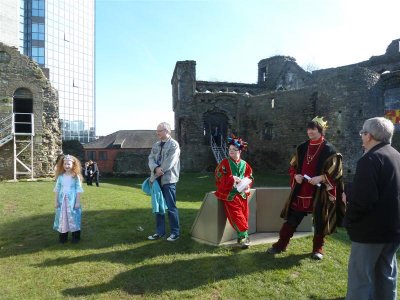 St Davids Day celebrations, Swansea Castle