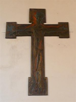 Jesmonite crucifix by Peter Nicholas