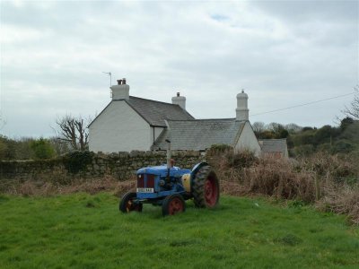 Posing tractor at Overton