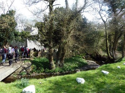 Arriving at St Illtyd's church, Ilston