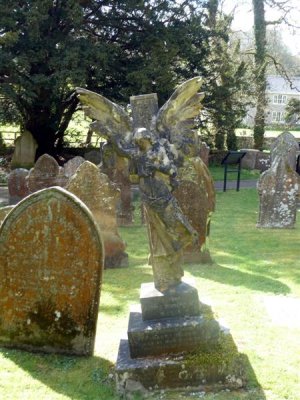 Angel at St Illtyd's church, Ilston