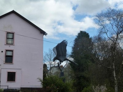 Red kite sculpture