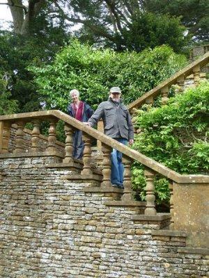 Steps down the terraces to the lower gardens  09-JUN-2012