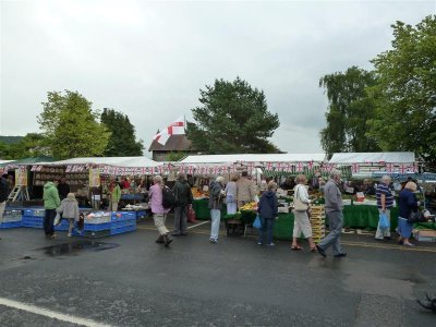 Bakewell Market with flags