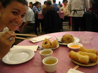 Cheap dim sum in Chinatown.  We ate until we were stuffed for $13.