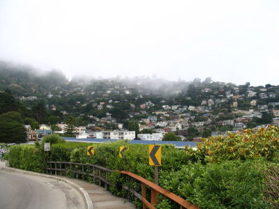 Fog rolling in over Sausalito