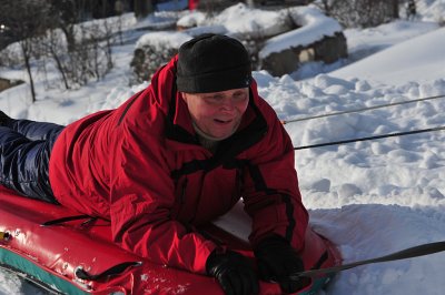 my husband Tadek on the snow
