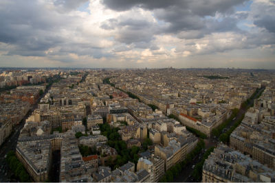 Paris from L'arc en Ciel (actually, from a hotel room)