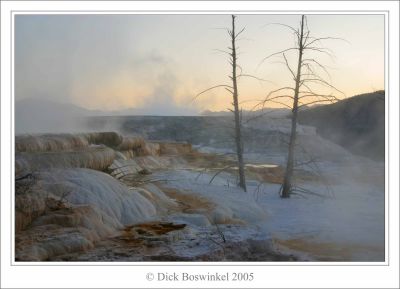 Sunrise at Canary Springs - Yellowstone