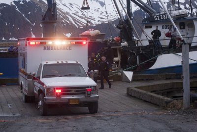 Ambulance on the docks