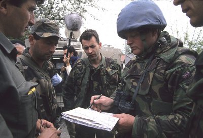 Colonel Bob Stewart in the Bosnian hills