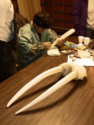 Carving a tusk