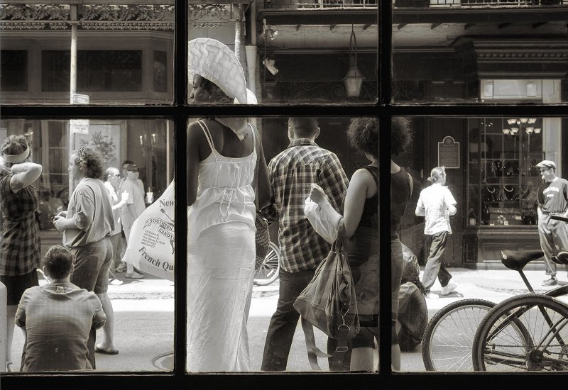 Looking Out a French Quarter Window 