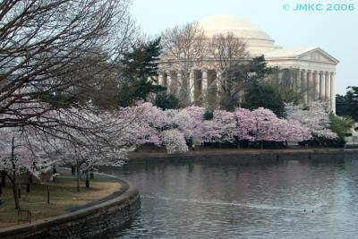 Jefferson Memorial from bridge, Washington, D.C.